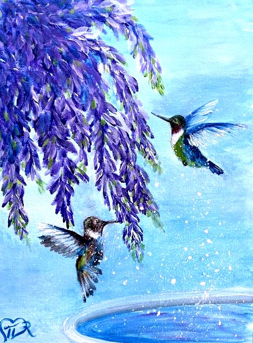 Splashing-Hummingbirds-Artist-Tammie-Davies-Venmo-tammiesroush-1